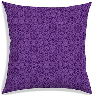 RADANYA Abstract Polyester Purple Cushion Cover ( Regular , Pack of 1 )