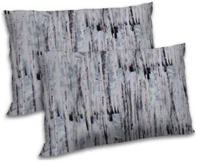 RADANYA Polyester Abstract Pillow Covers ( Pack of 2 , Grey )