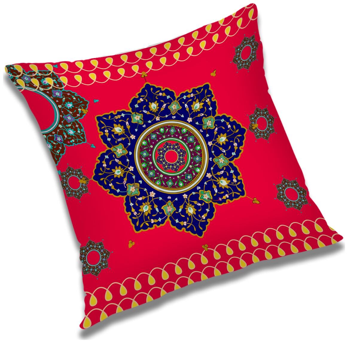 

RADANYA Abstract Printed Cushion Cover Red 24x24 inch