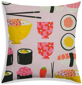 RADANYA Abstract Polyester Peach Cushion Cover ( Extra large , Pack of 1 )