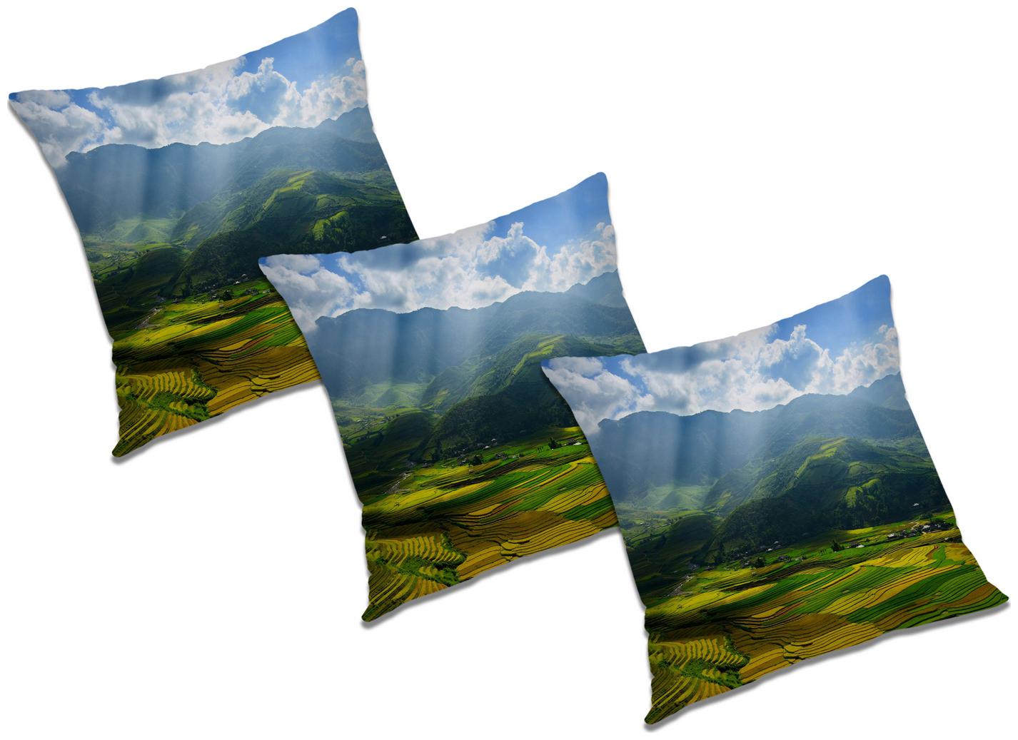 

RADANYA Abstract Cushion Cover with Filler (Set of 3) 18x18 inch