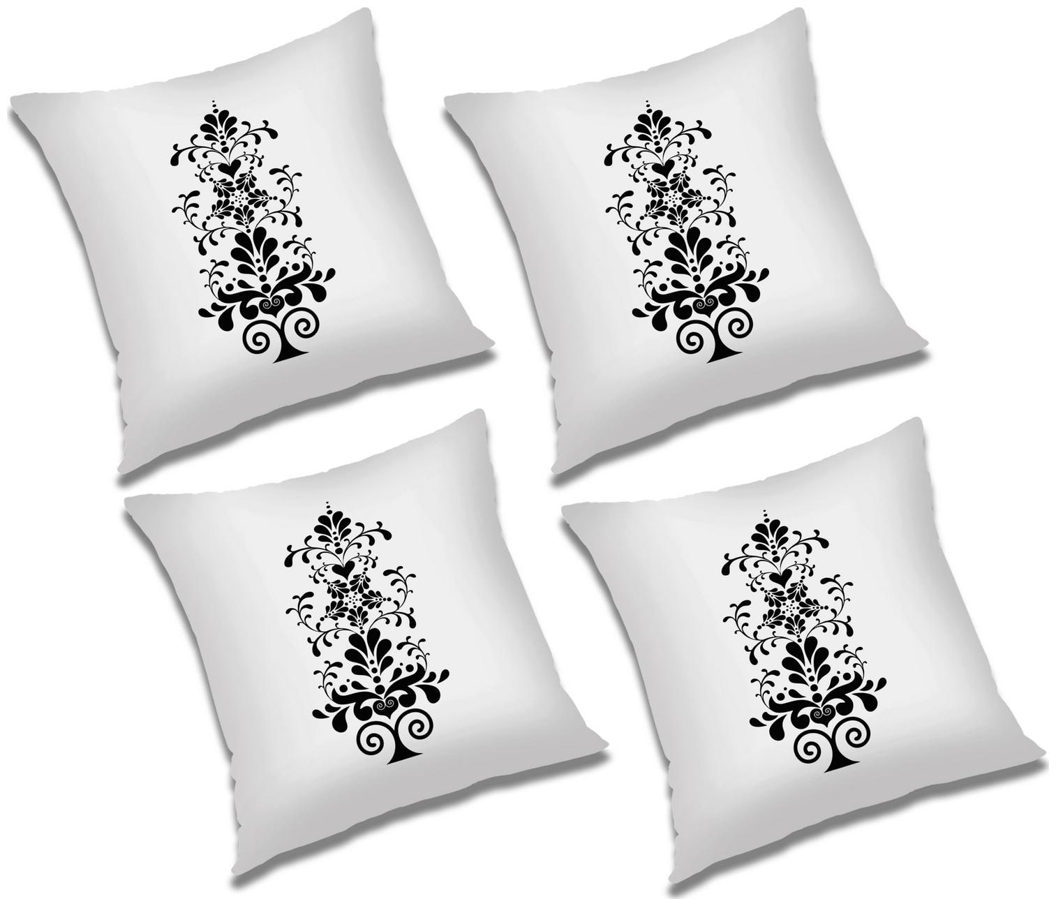 

RADANYA Abstract Polyester Black Cushion Cover ( Large Pack of 4 )