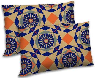 RADANYA Polyester Abstract Pillow Covers ( Pack of 2 , Green )