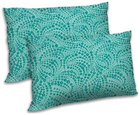 RADANYA Polyester Abstract Pillow Covers ( Pack of 2 , Green )