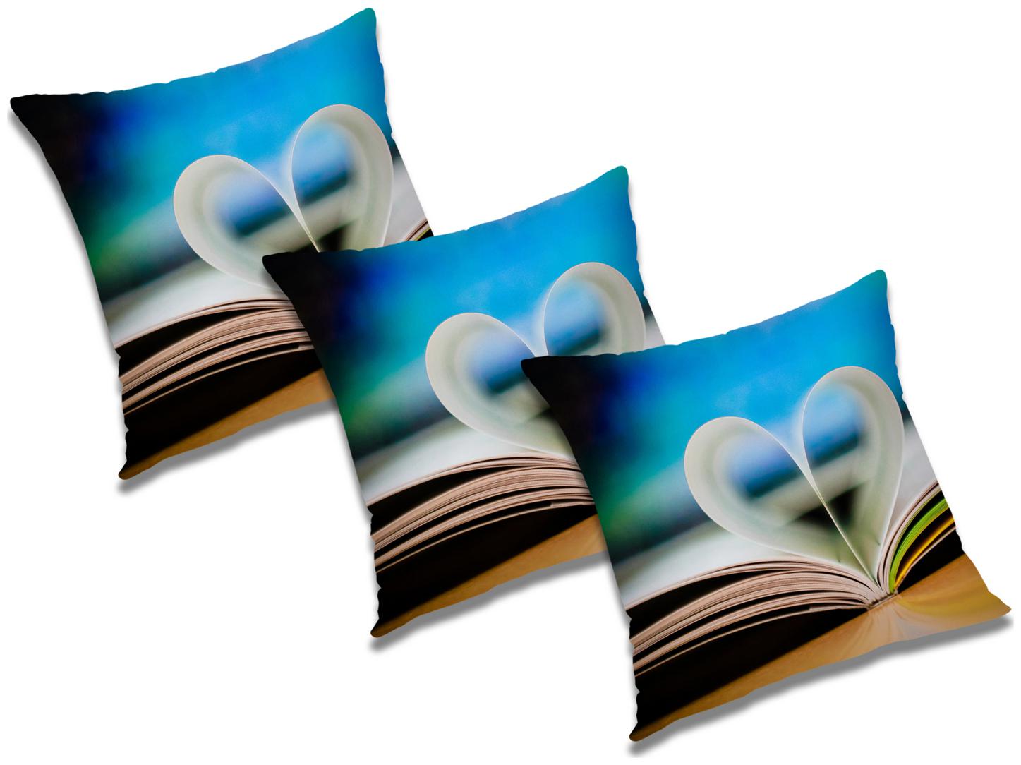 

RADANYA Abstract Polyester Blue Cushion Cover ( Regular Pack of 3 )