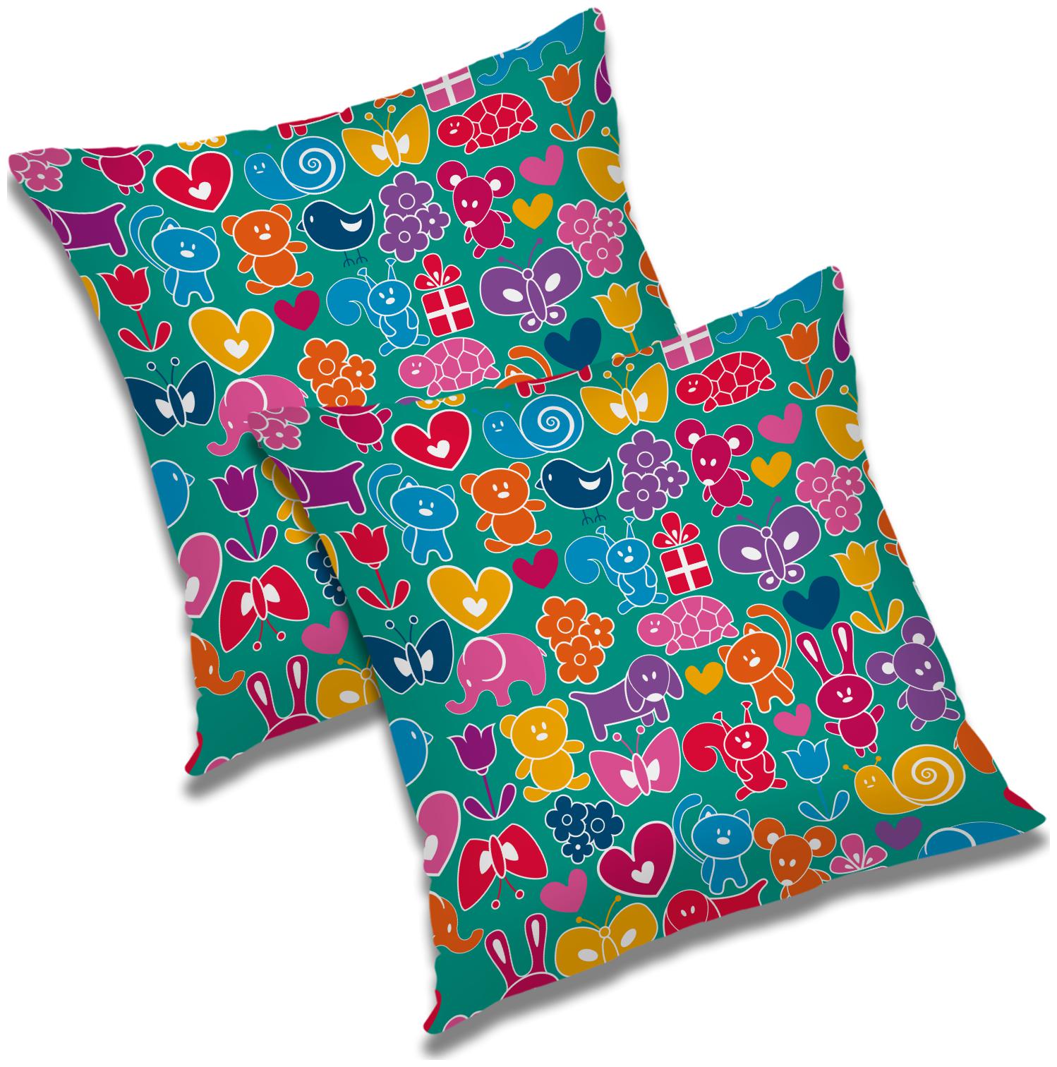 

RADANYA Abstract Polyester Blue Cushion Cover ( Extra large Pack of 2 )