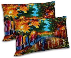 RADANYA Polyester Abstract Pillow Covers ( Pack of 2 , Multi )