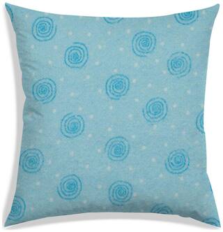 RADANYA Abstract Polyester Blue Cushion Cover ( Large , Pack of 1 )