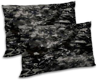 RADANYA Polyester Abstract Pillow Covers ( Pack of 2 , Black )
