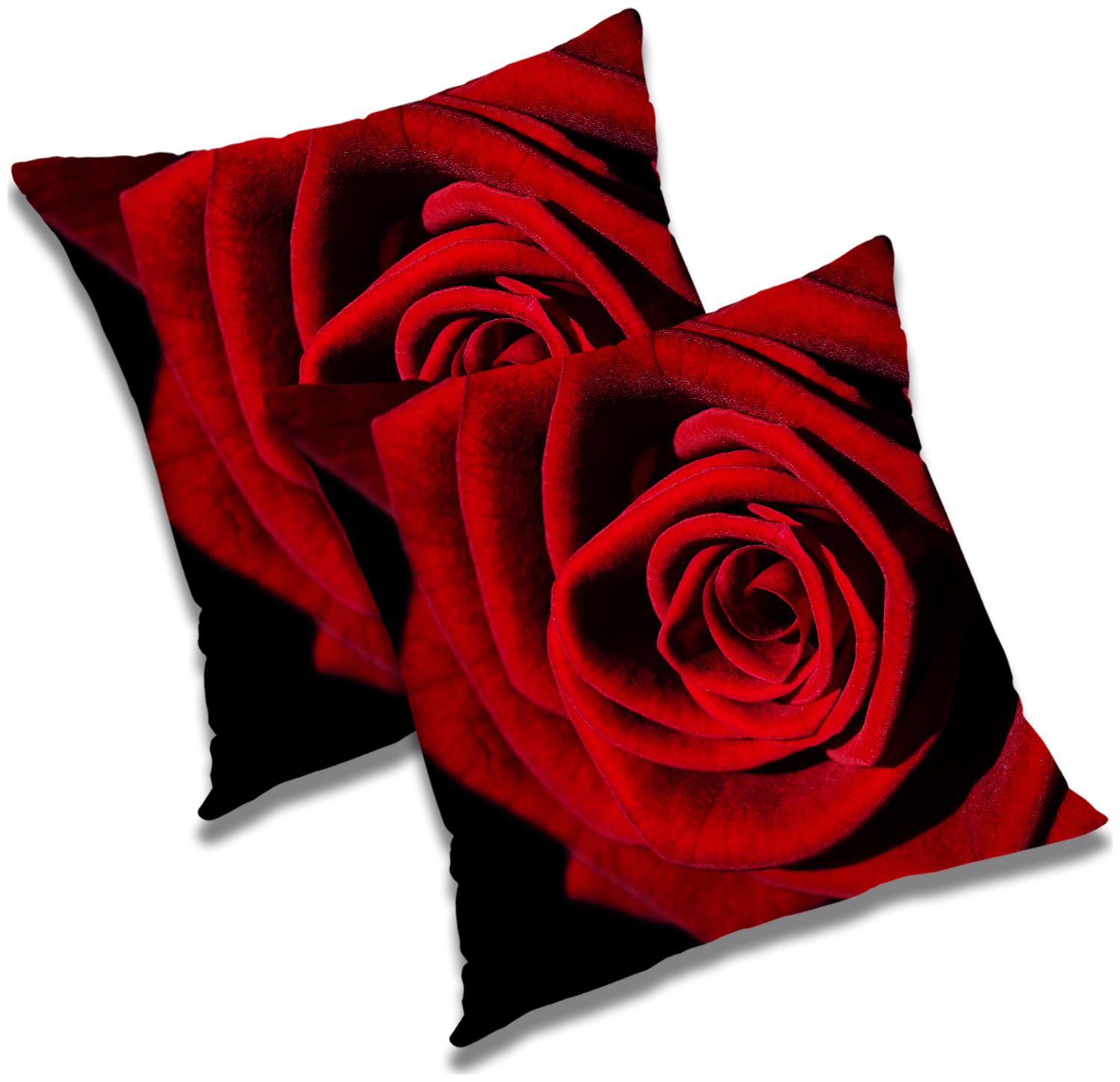 

RADANYA Abstract Polyester Red Cushion Cover ( Large Pack of 2 )