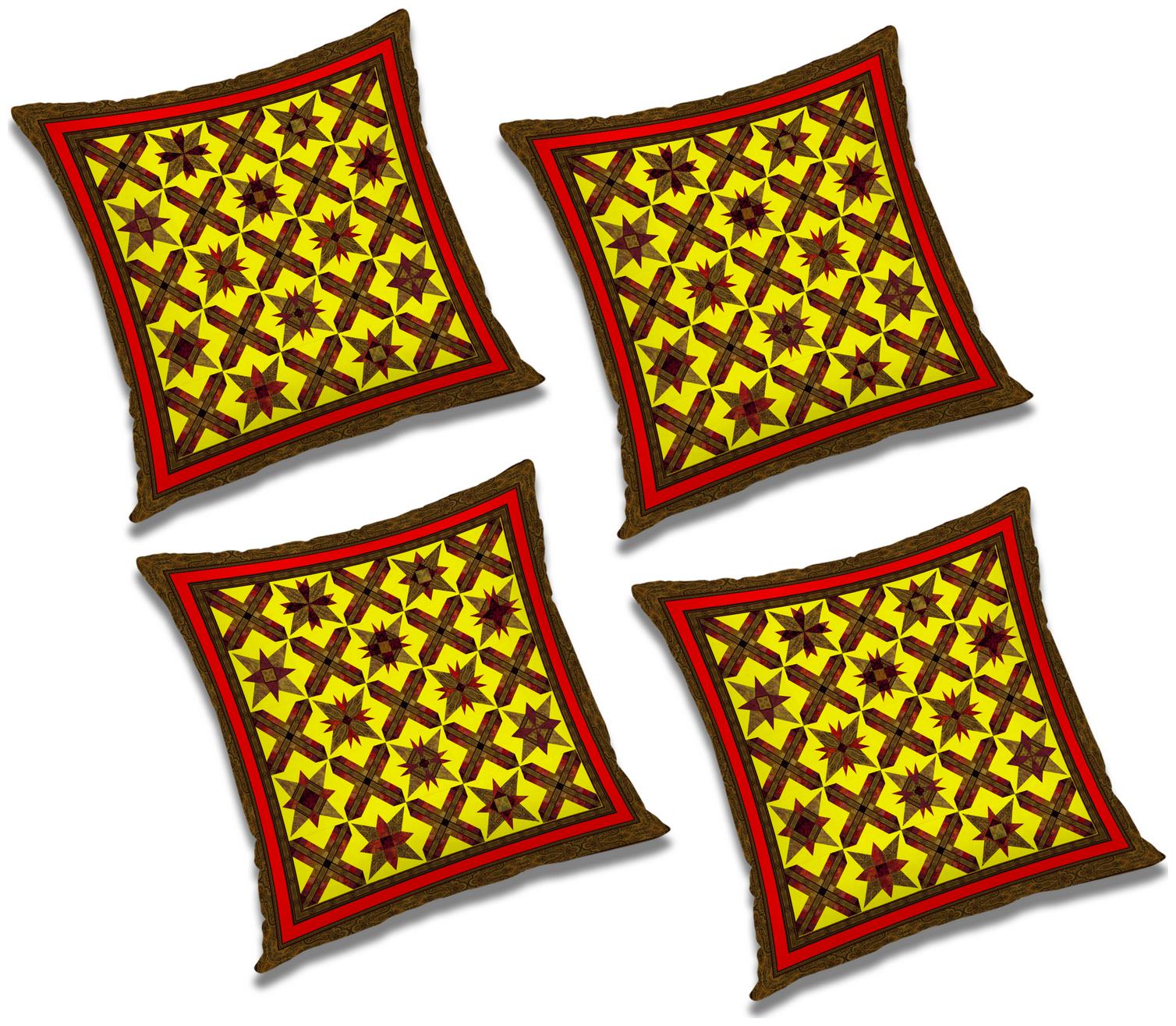 

RADANYA Abstract Cushion Cover with Filler (Set of 4) 18x18 inch