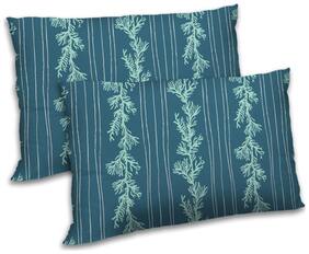 RADANYA Polyester Abstract Pillow Covers ( Pack of 2 , Blue )