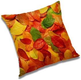 RADANYA Abstract Polyester Orange Cushion Cover ( Regular , Pack of 1 )