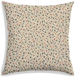 RADANYA Abstract Polyester Beige Cushion Cover ( Small , Pack of 1 )