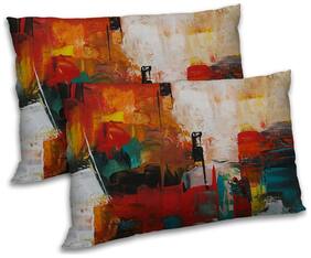 RADANYA Polyester Abstract Pillow Covers ( Pack of 2 , Multi )