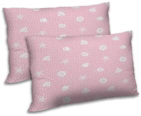 RADANYA Polyester Abstract Pillow Covers ( Pack of 2 , Pink )