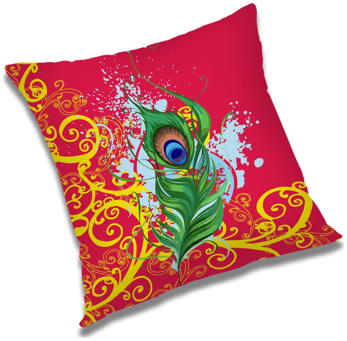 

RADANYA Abstract Polyester Red Cushion Cover ( Large Pack of 1 )