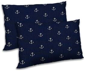 RADANYA Polyester Abstract Pillow Covers ( Pack of 2 , Blue )