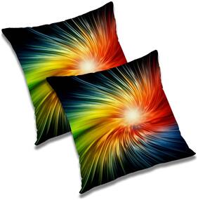 RADANYA Abstract Polyester Black Cushion Cover ( Regular , Pack of 2 )