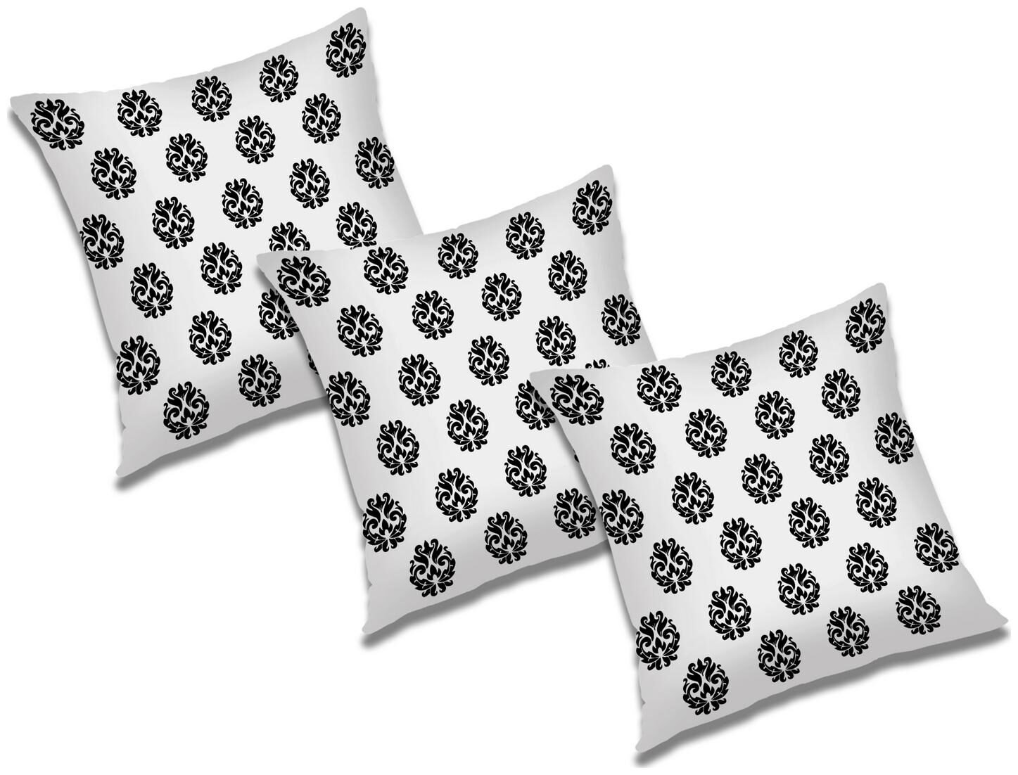 

RADANYA Abstract Polyester Black Cushion Cover ( Regular Pack of 3 )