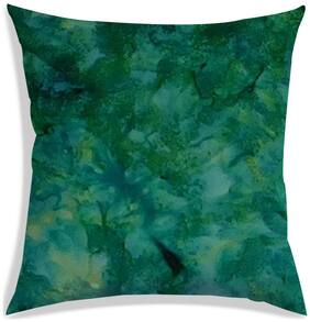 RADANYA Abstract Polyester Green Cushion Cover ( Small , Pack of 1 )