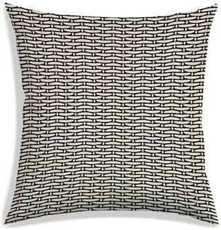 RADANYA Abstract Polyester Off-white Cushion Cover ( Large , Pack of 1 )