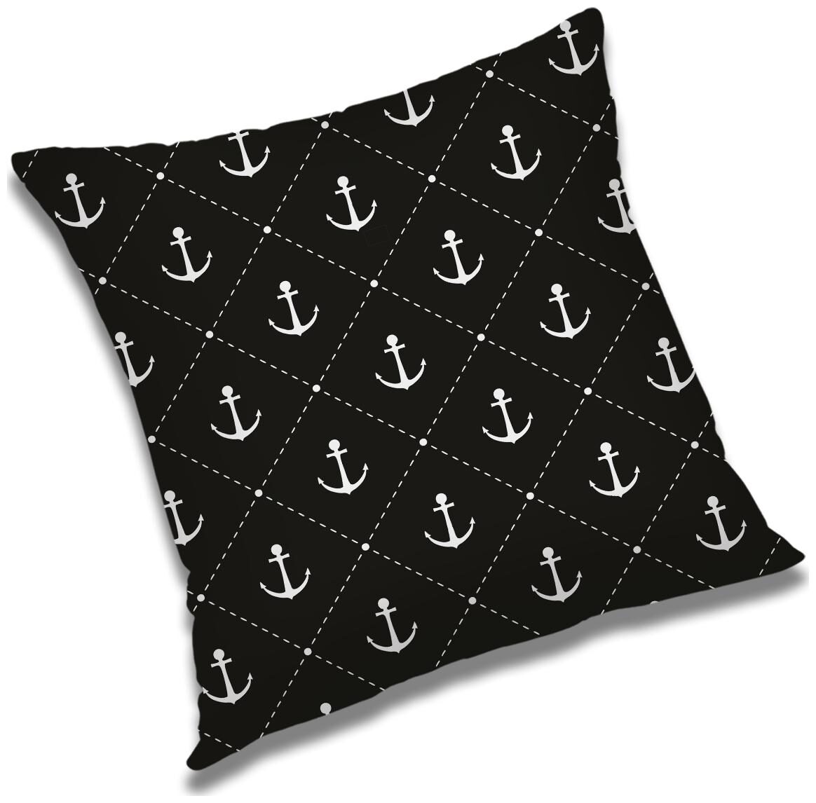 

RADANYA Abstract Printed Cushion Cover Black 18x18 inch