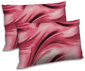 RADANYA Polyester Printed Pillow Covers ( Pack of 2 , Pink )