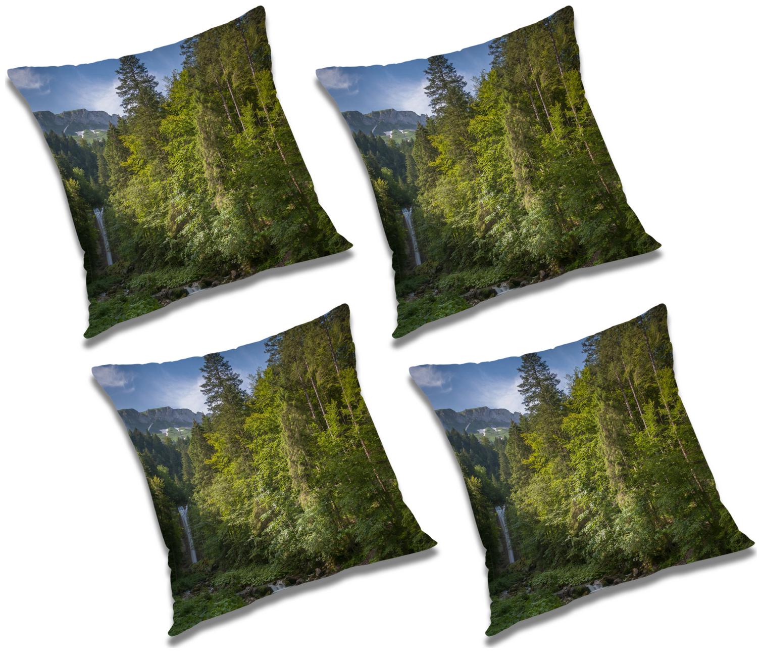

RADANYA Abstract Cushion Cover with Filler (Set of 4) 16x16 inch