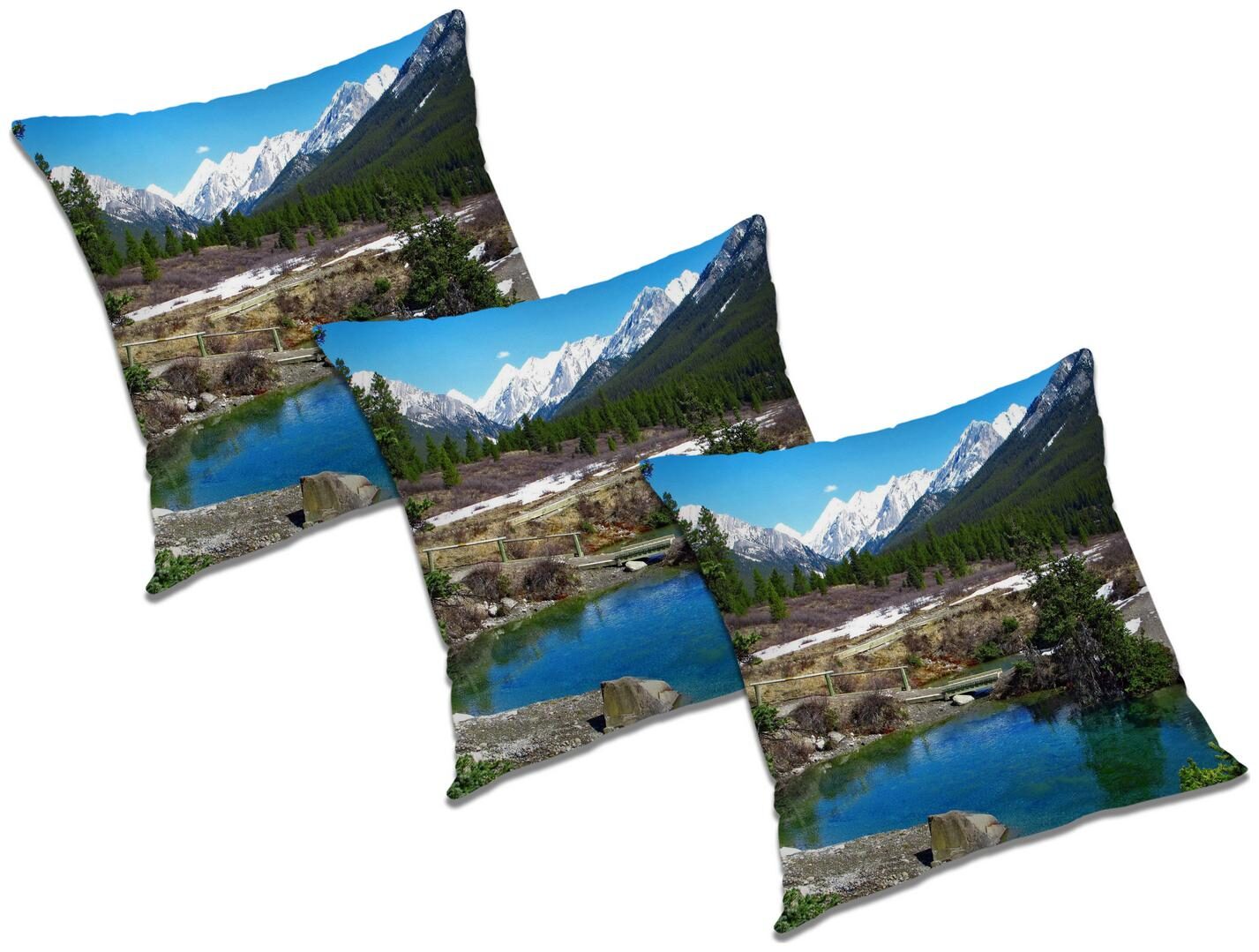 

RADANYA Abstract Cushion Cover with Filler (Set of 3) 18x18 inch