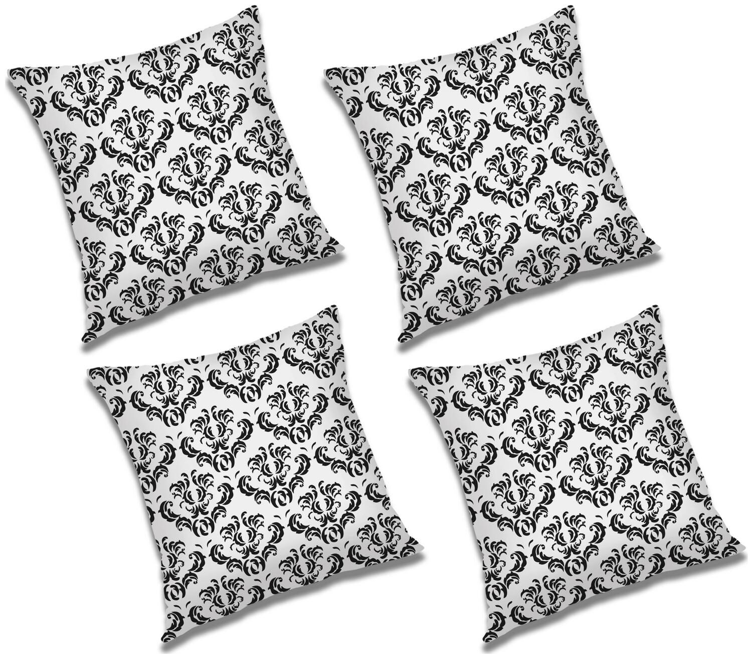 

RADANYA Abstract Polyester Black Cushion Cover ( Extra large Pack of 4 )