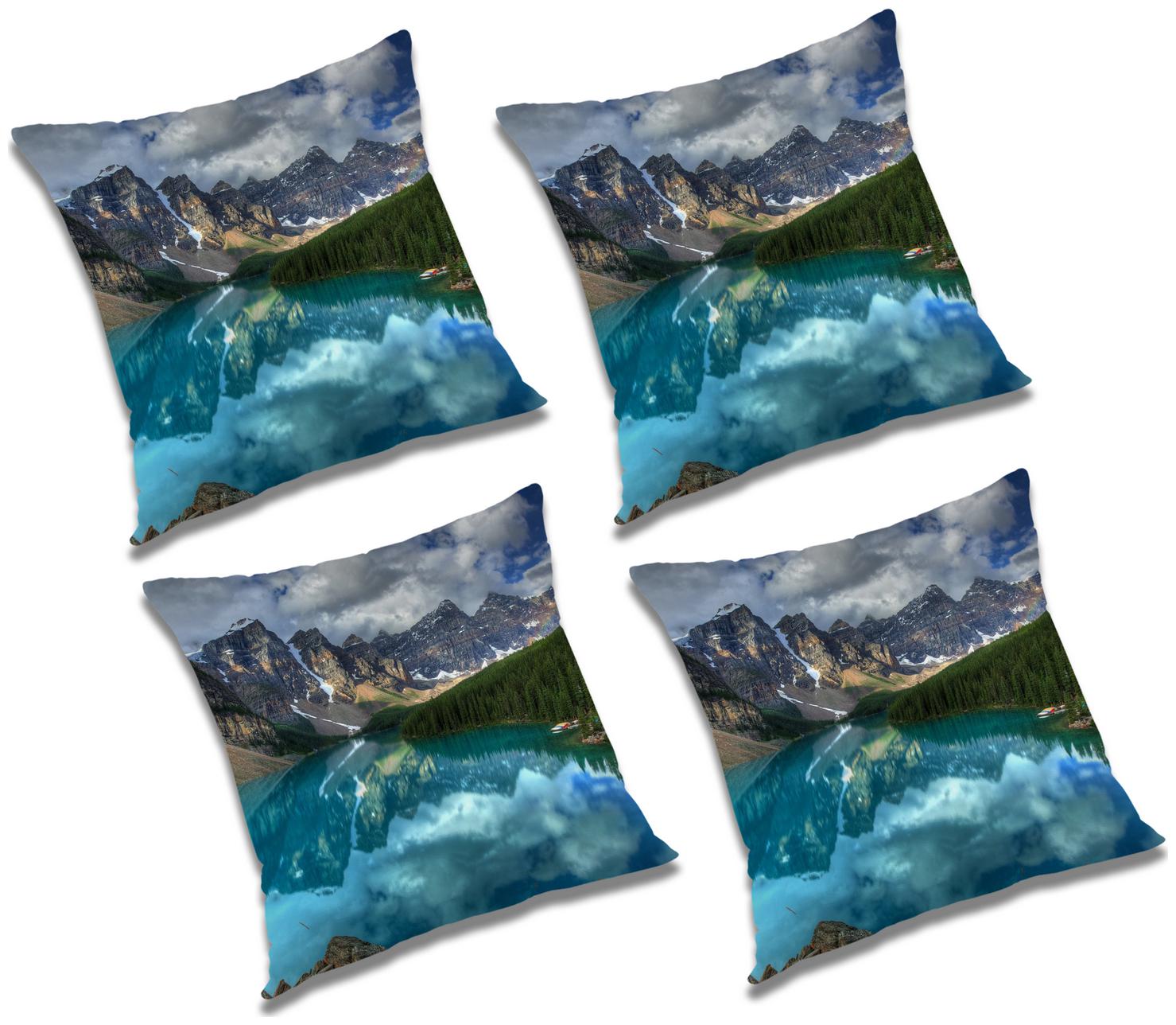 

RADANYA Abstract Cushion Cover with Filler (Set of 4) 18x18 inch