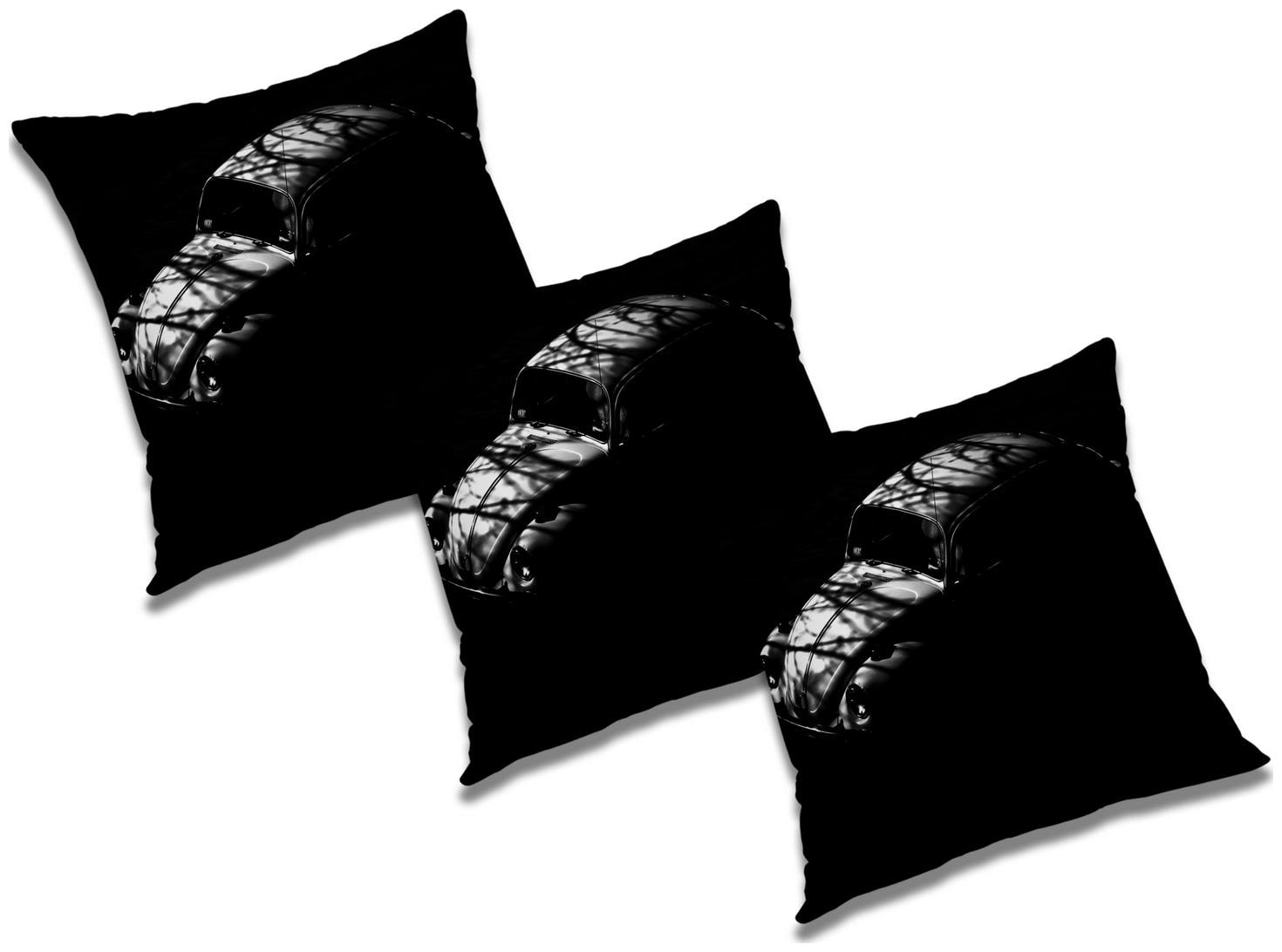 

RADANYA Abstract Polyester Black Cushion Cover ( Extra large Pack of 3 )