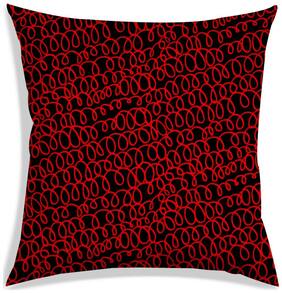 RADANYA Abstract Polyester Black Cushion Cover ( Small , Pack of 1 )