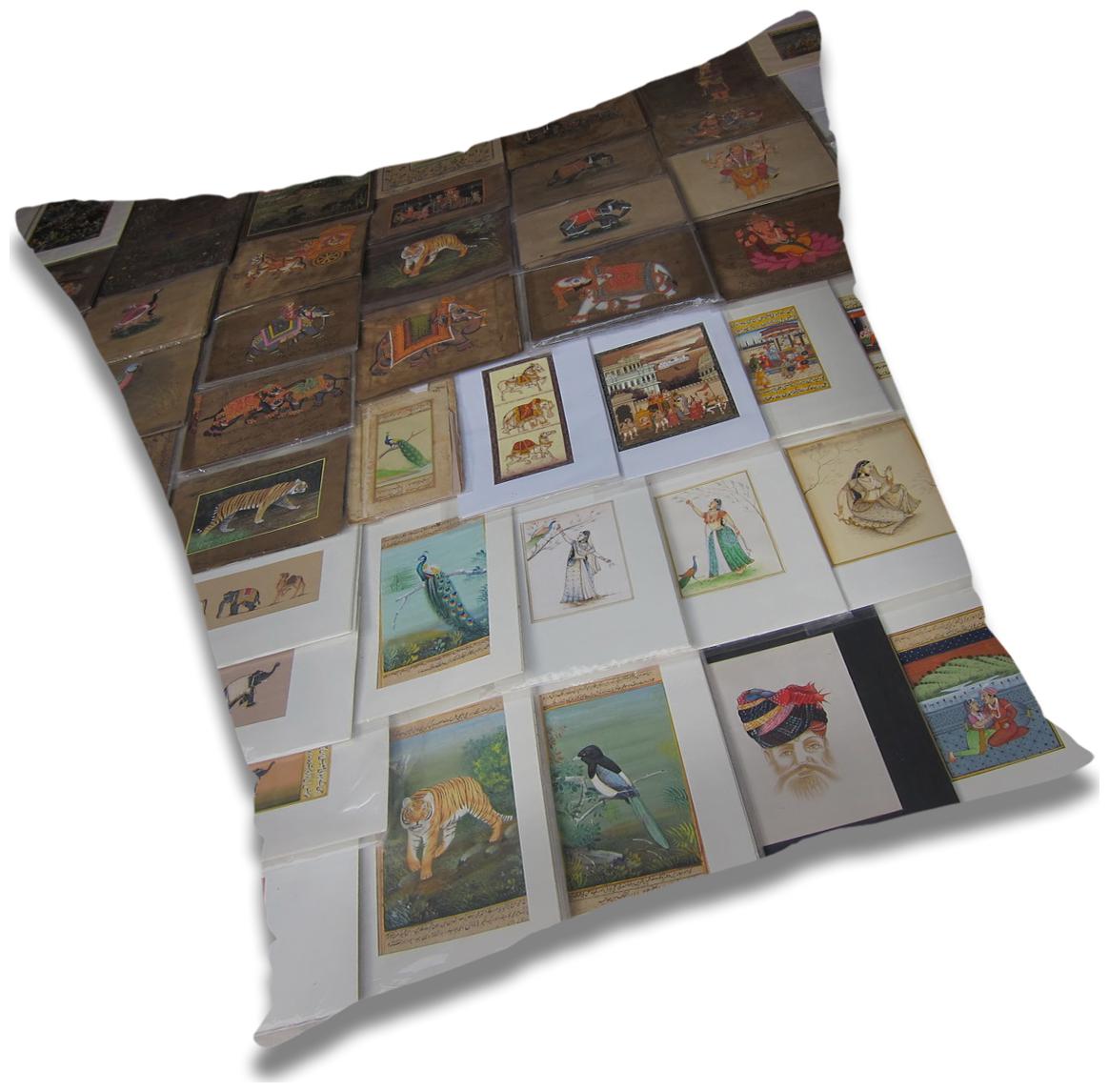 

RADANYA Abstract Polyester Beige Cushion Cover ( Regular Pack of 1 )
