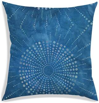 RADANYA Abstract Polyester Blue Cushion Cover ( Large , Pack of 1 )