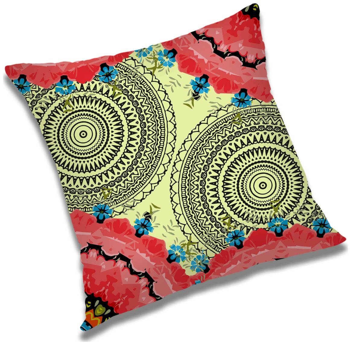 

RADANYA Abstract Printed Cushion Cover Multicolor 12x12 inch