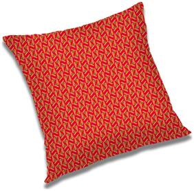 RADANYA Abstract Polyester Orange Cushion Cover ( Small , Pack of 1 )