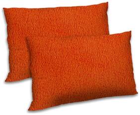 RADANYA Polyester Abstract Pillow Covers ( Pack of 2 , Orange )