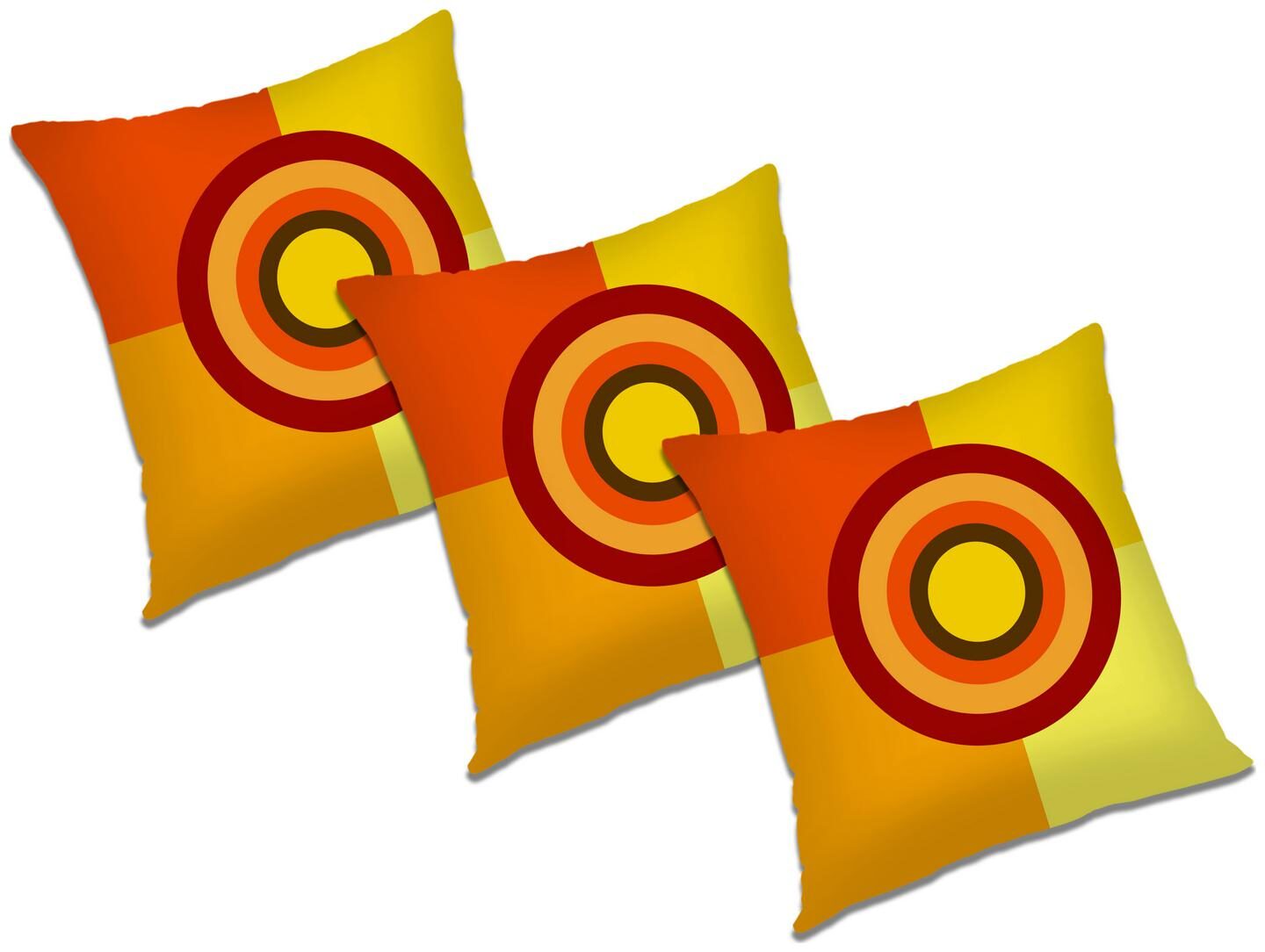 

RADANYA Abstract Polyester Yellow Cushion Cover ( Regular Pack of 3 )