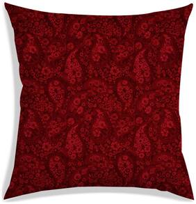 RADANYA Abstract Polyester Red Cushion Cover ( Large , Pack of 1 )
