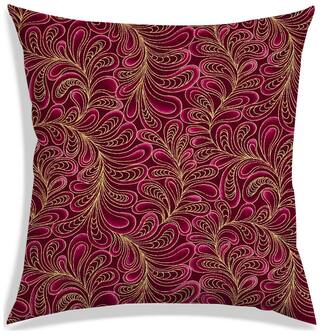 RADANYA Abstract Polyester Pink Cushion Cover ( Regular , Pack of 1 )