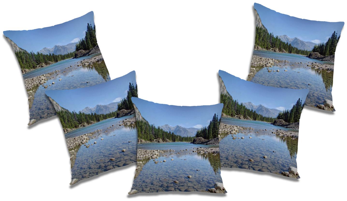 

RADANYA Abstract Cushion Cover with Filler (Set of 5) 16x16 inch