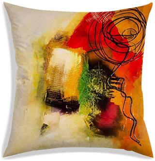 RADANYA Abstract Cushion Cover 16x16 inch
