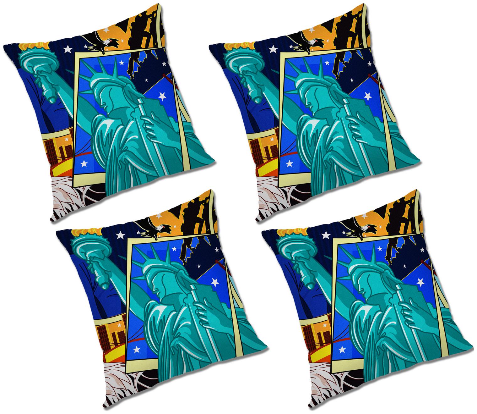 

RADANYA Abstract Cushion Cover With FIller (Set of 4) 12x12 inch