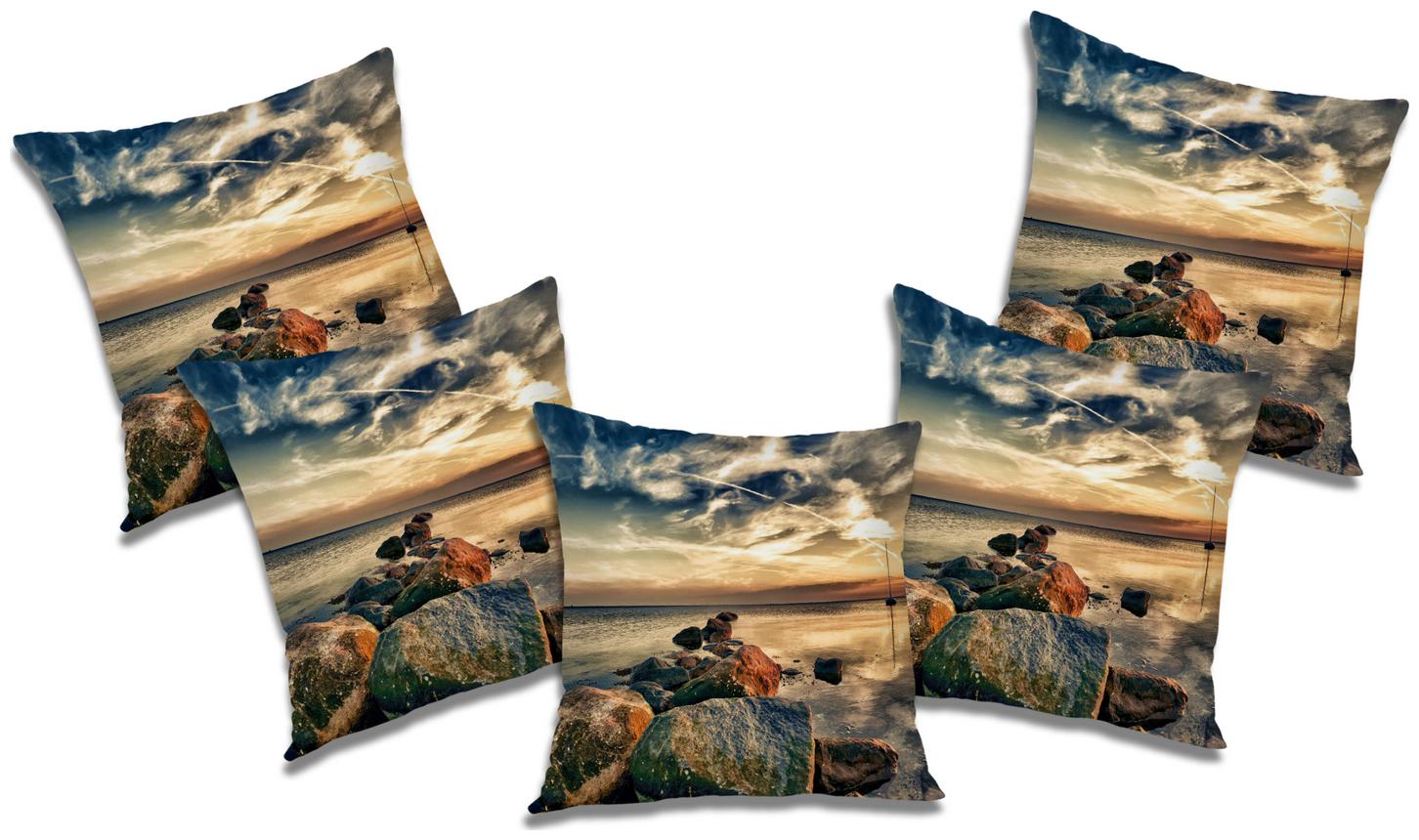 

RADANYA Abstract Cushion Cover with Filler (Set of 5) 24x24 inch
