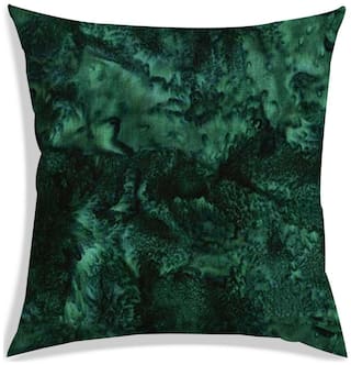 RADANYA Abstract Polyester Green Cushion Cover ( Small , Pack of 1 )