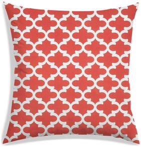 RADANYA Abstract Polyester Orange Cushion Cover ( Extra large , Pack of 1 )