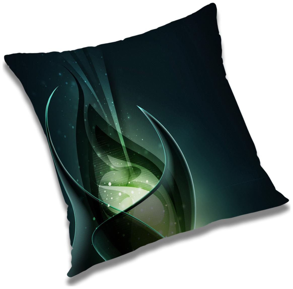 

RADANYA Abstract Polyester Green Cushion Cover ( Extra large Pack of 1 )