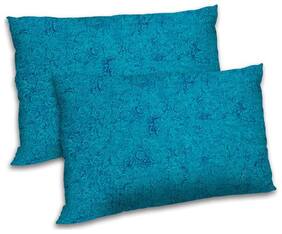 RADANYA Polyester Printed Pillow Covers ( Pack of 2 , Blue )